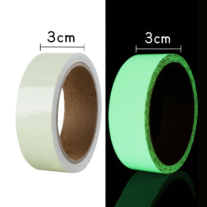 Aqumotic Green Luminous Interesting Wall Sticker Eco-friendly Window Stair Self-luminous Stage Positioning Stickers Switch Paint: wide 3cm