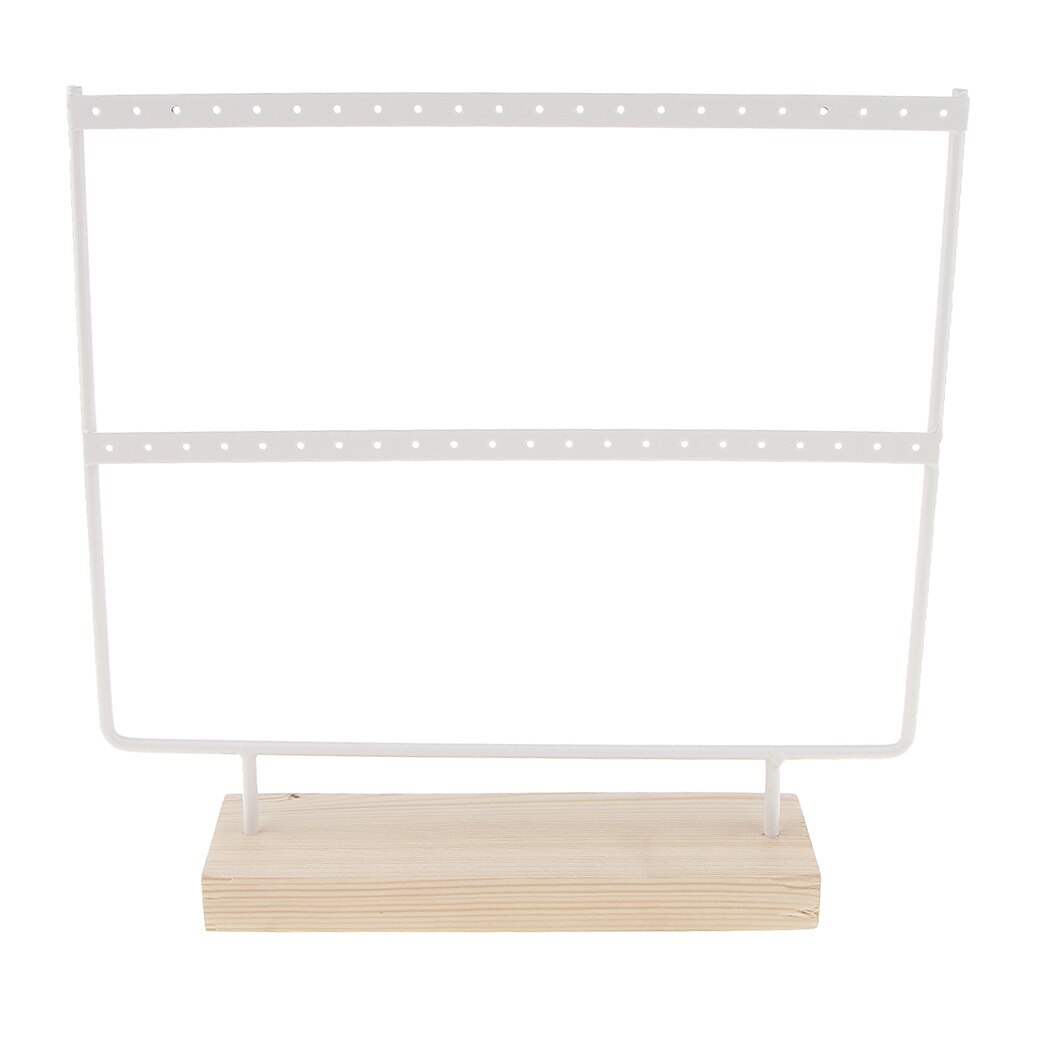Jewelry Stand - 44 Holes - 2 Tiers - Metal - for Earrings, Necklaces, Rings