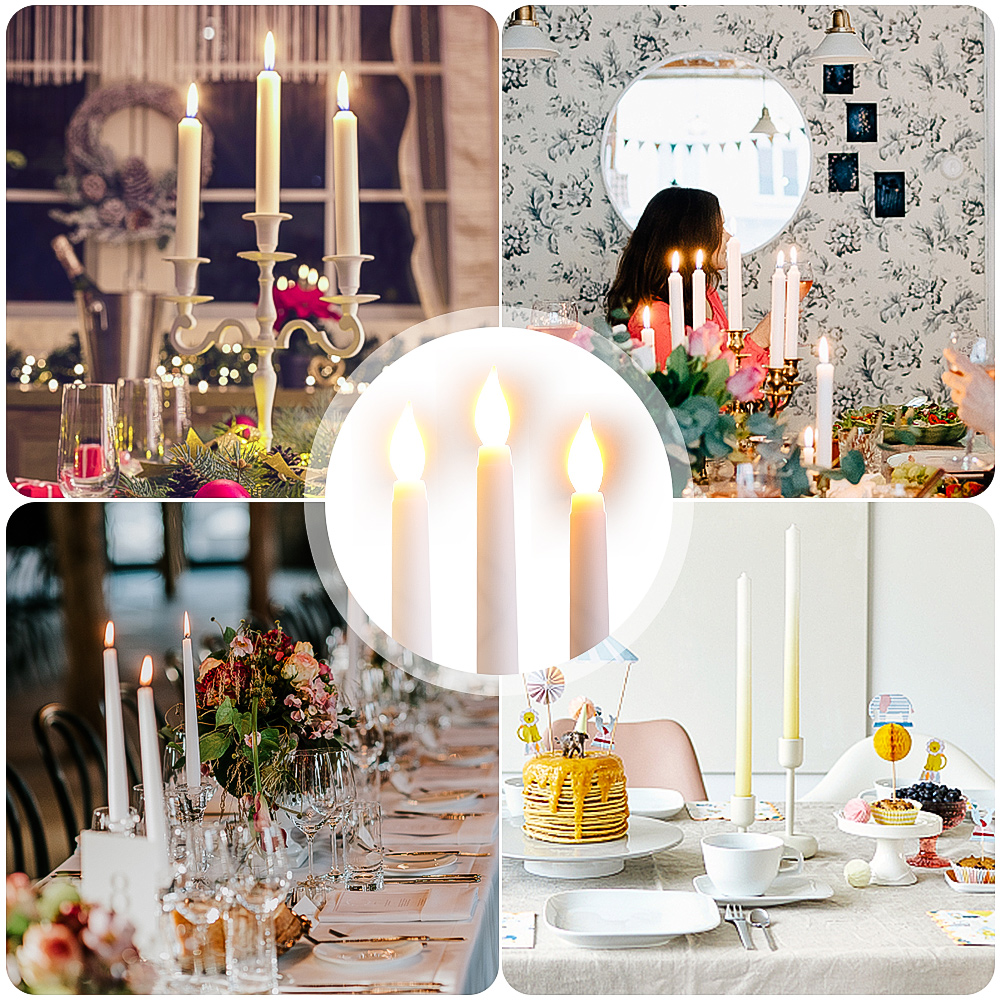3/1 pièces LED bougies sans flamme alimenté par batterie lampes chauffe-plat électroniques pour la maison mariage fête d'anniversaire décoration éclairage