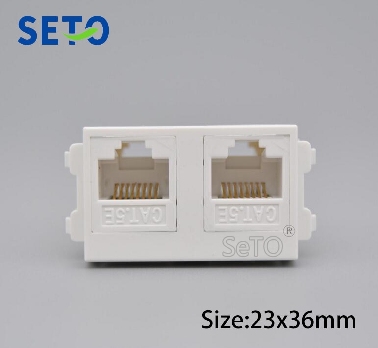 Keystone Rj45 Double SeTo 128 Type Double RJ45 Cat5e Netwerk Module Net... – Vicedeal