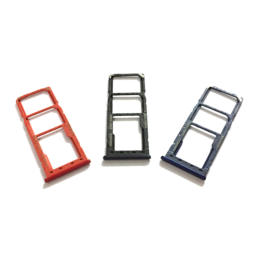 Soporte de bandeja Sim para Samsung Galaxy A10 A105F soporte de ranura para tarjeta SIM piezas de reparación de enchufe adaptador