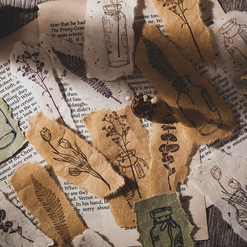 Vintage Fles Fern Bloem Plant Collage Stempel Diy Houten Stempels Voor Scrapbooking Briefpapier Scrapbooking Standaard Stempel