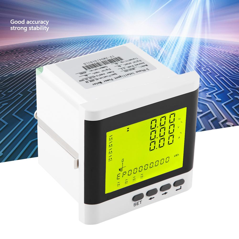 Multi-function Power Meter Three-phase Programmable Electric Power Meter Digital LED Ammeter Voltmeter