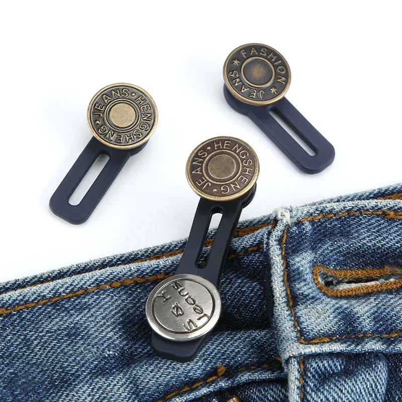 6 extensores de botones para pantalones vaqueros y pantalones: expansor de espera universal para mujeres y hombres, solución de extensión de banda instantánea