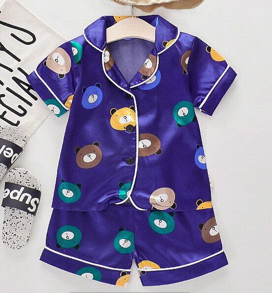 Zomer Pasgeboren Baby Jongens Meisjes Pyjama Sets Cartoon Animal Print Korte Mouwen Single Breasted Shirts Tops Shorts 3 Kleuren