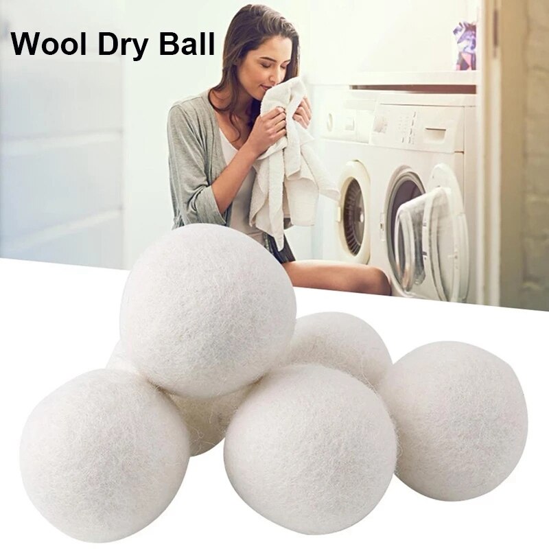3/6PCS Wool Drying Ball Reusable Fabric Softener Laundry Ball Household Dryer for Washing Machine Accessories Clothes Dryer Tool
