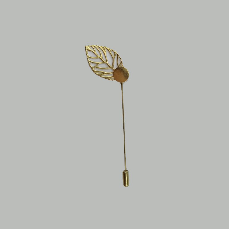 10 st diy boutonnieres kavaj brosch stift pärla kavaj klänning smycken gör tillbehör plagg stift bas tom bricka broscher  d147: Guld med blad