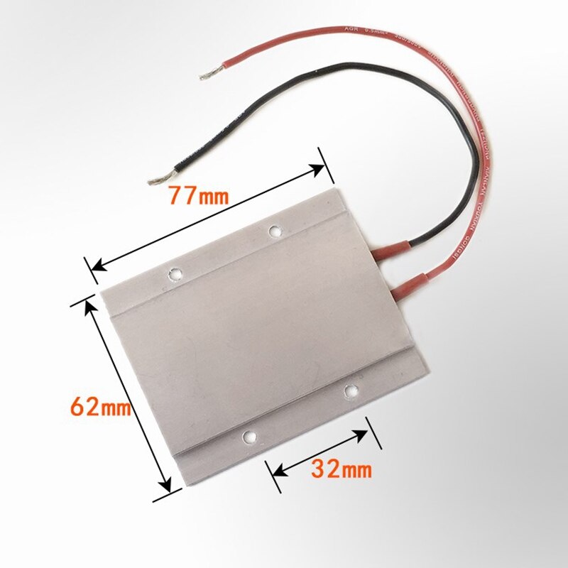 1pc flydende luft elektrisk varmelegeme konstant temperatur keramisk 77 x 62 x 6mm ptc varmeplade 12v 24v 110v 220v 60c 70c 80c 100c-250c