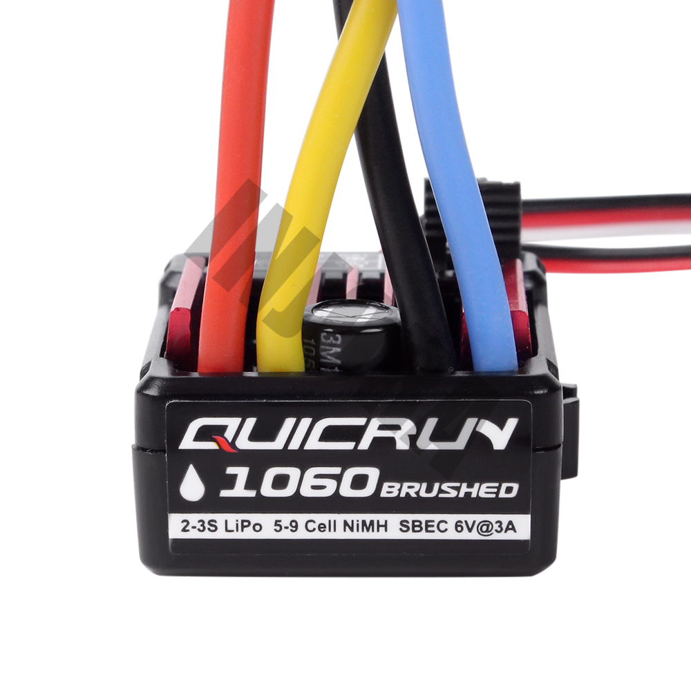 RC Model Auto QUICRUN 1060 60A Waterdichte Geborsteld ESC Speed Controller met 6 V/3A BEC voor 1:10 RC Auto Onderdelen