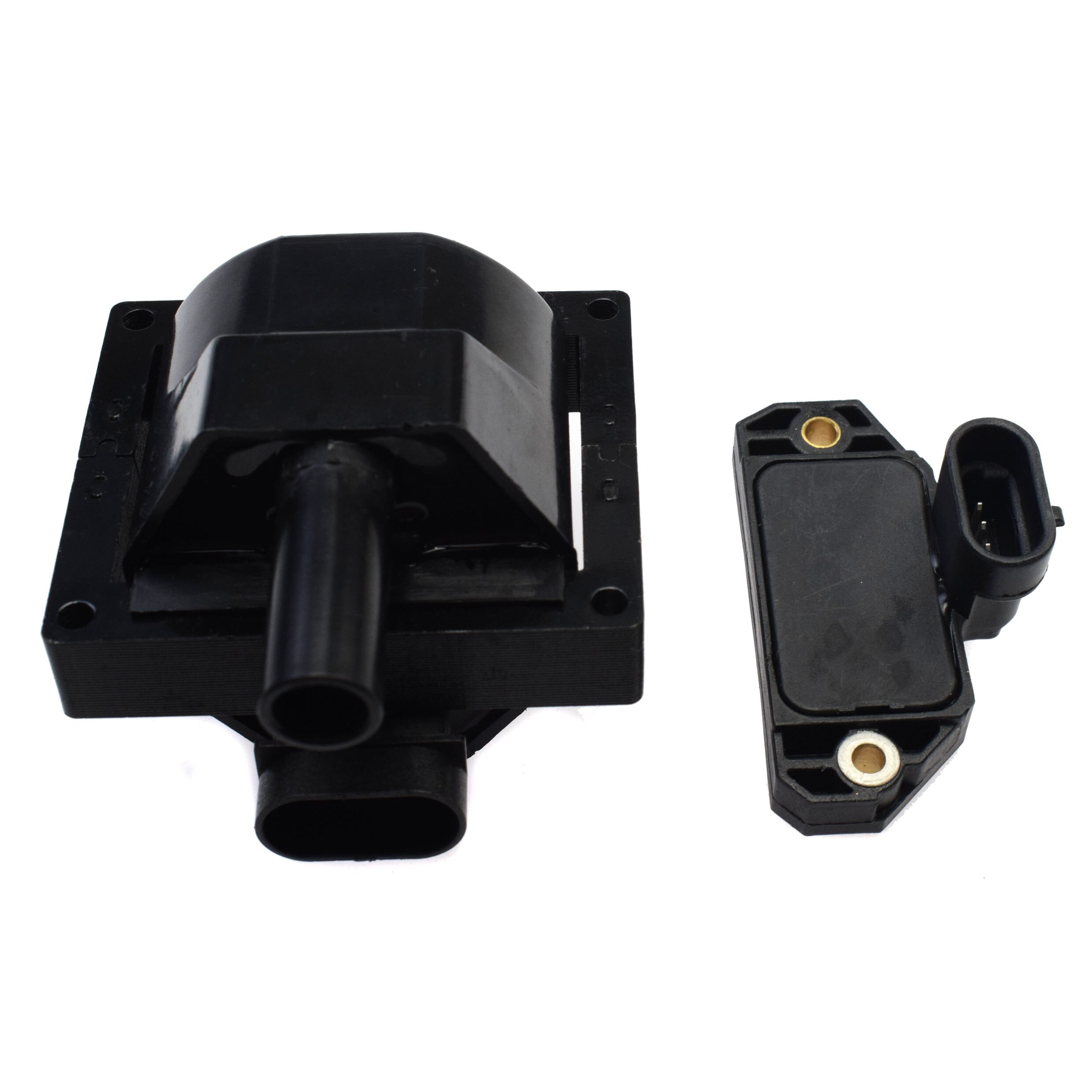 Spark Plug Wires + Distributor Cap Rotor + Ignition Coil + Module For Chevrolet GMC Cadillac Buick Pontiac 10452459 10452458: Kit 001