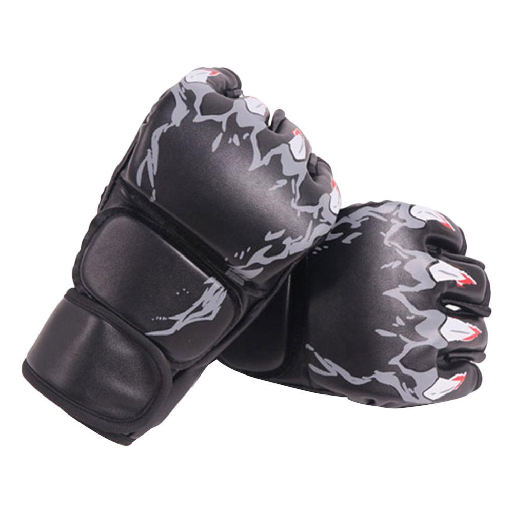 Sanda Boxing Gloves Fighting Comprehensive Fighting Half Finger Gloves Boxing Training Thicken Protective Gloves