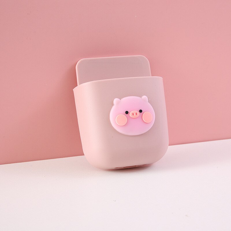 Cartoon Wall-mounted Mobile Phone Charging Box Remote Storage Box Bedside Phone Hanger Decoration Wall Holder for Stationery: 010