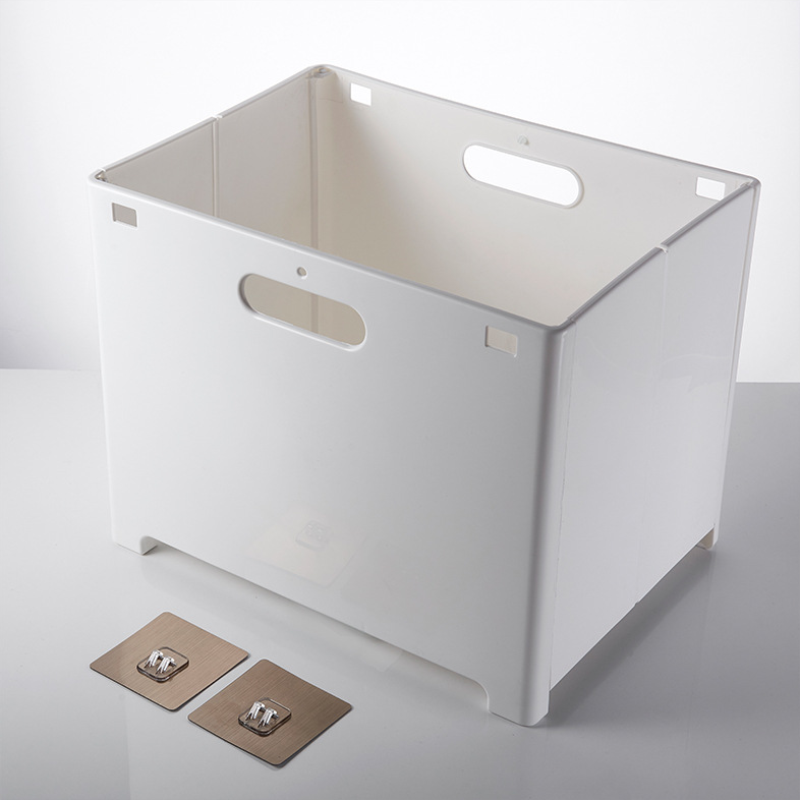 Foldable With Handle PP Plastic Laundry Baskets Punch-free Washing Machine Wall-mounted Dirty Clothes Laundry Storage Basket Box