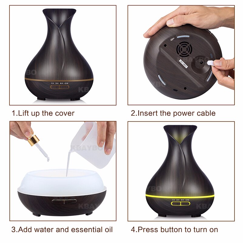 400ml Air Humidifier Essential Oil Diffuser Aroma Lamp Aromatherapy Electric Aroma Diffuser Mist Maker Smart APP Remote Control