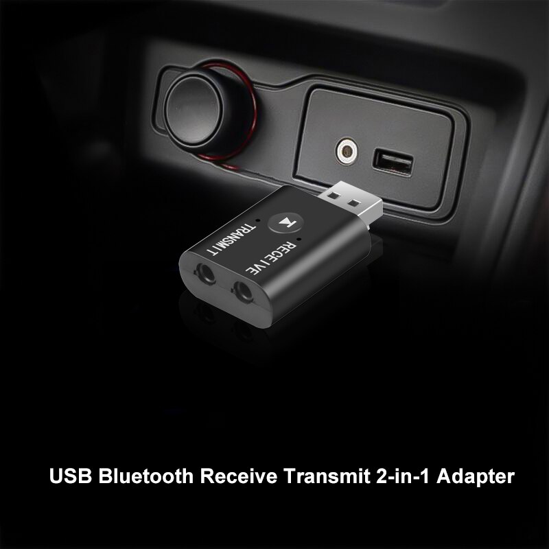 Bluetooth 5.0 Receiver Car Kit Audio Tx Rx 2 In 1 Bluetooth Transmitter Aptx AUX RCA USB Adapter 3.5mm Jack For Earphone TV X-TR