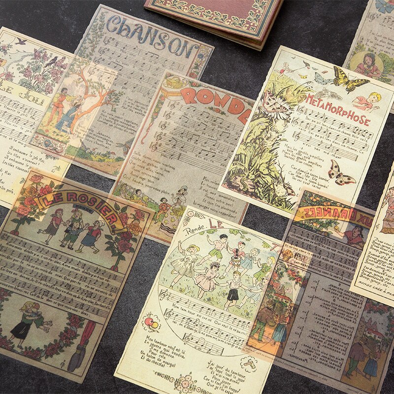 Antieke brieven, ticketnotities, mixmateriaal, papier, rommeldagboek, planner, scrapbooking, vintage, decoratief, doe-het-zelf, knutsel, achtergrondpapier