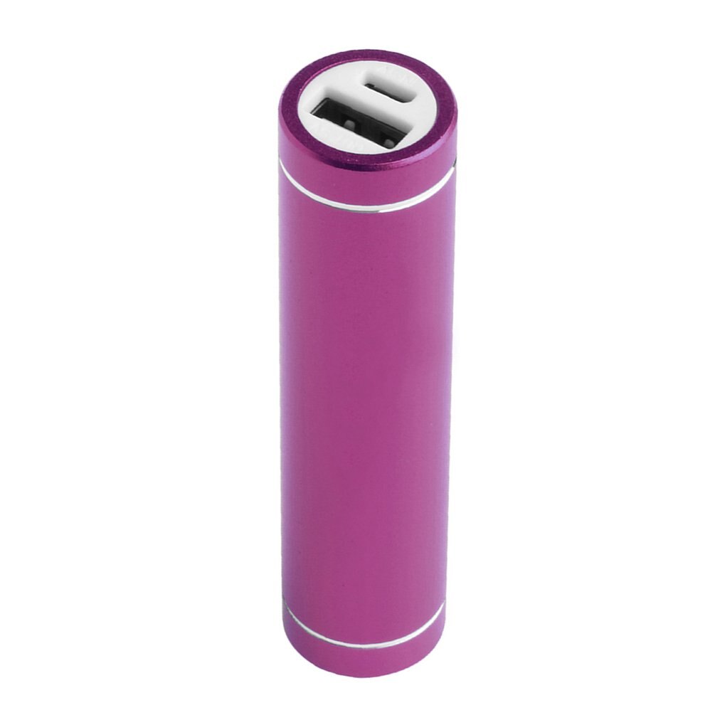 Portátil móvel usb bateria de energia móvel caso carregador saco caixa de armazenamento de energia móvel 1x18650 bateria com 1 porta de carregamento usb: ROXO