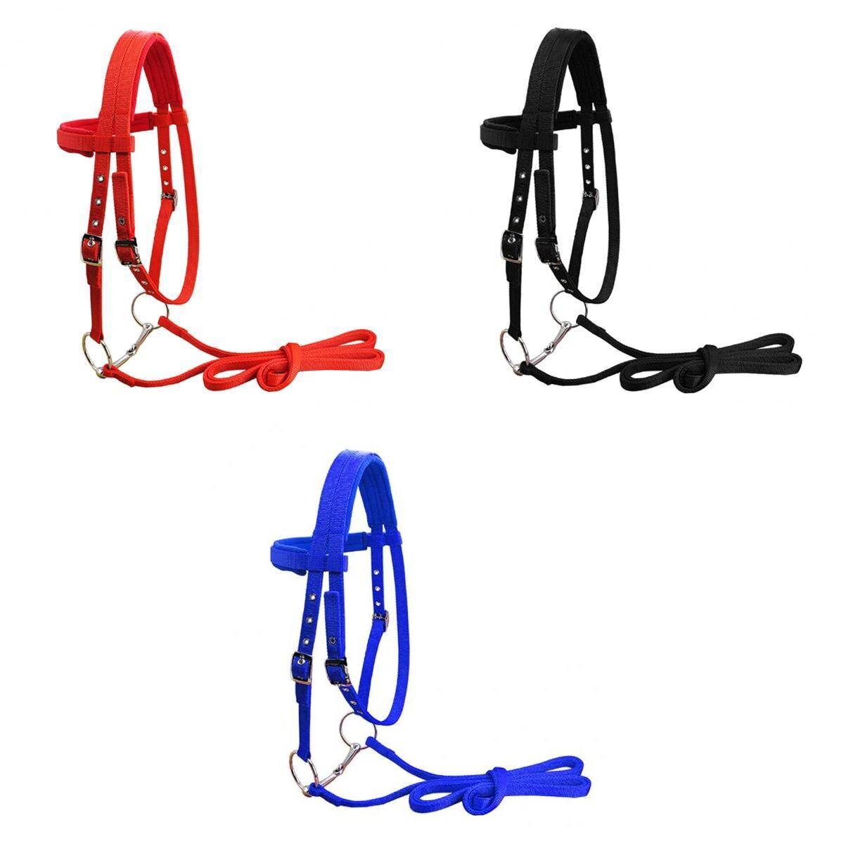 3 Pack Cavallo Briglia Rein Harness Headstalls Rimovibile Filetto di Nylon Nastri E Fettucce