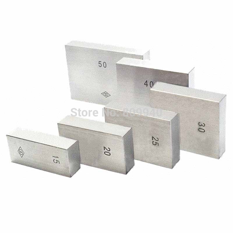 Precisie 10Mm 20Mm 30Mm 40Mm 50Mm 100Mm Blok Gauge Meet Gage Blok Stalen Vierkante gage Meten Schuifmaat Micrometer