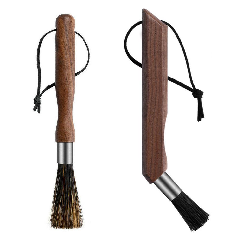 Commercial Household Walnut Bristles Dusting Brush Tool Cof Cleaning Plastic Brush Machine Keyboard Cleaning Coffee Handle T3R7