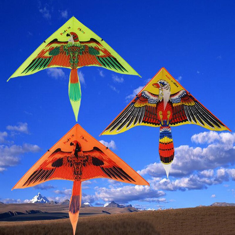 Windsock-Cometa plana grande para niños, cometas de pájaros voladores, juguetes de tela para jardín, Color aleatorio, 1 unidad