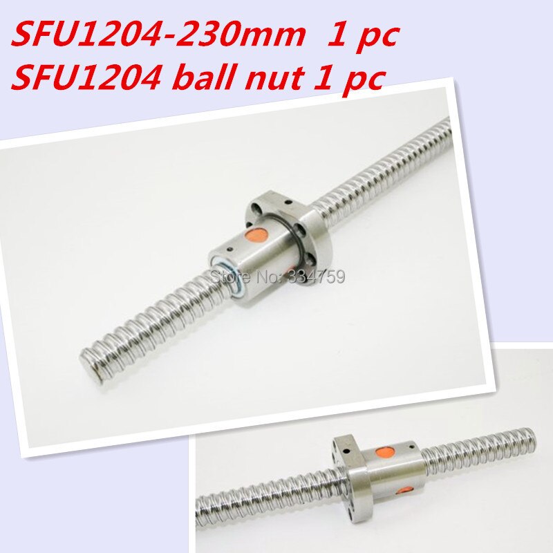 CNCYEAH SFU1204 Kogelomloopspindel 250 mm, schroefdraadspindel roestvrij staal, rolbare balschroef zonder zijdelingse eindsteunen voor CNC-onderdelen