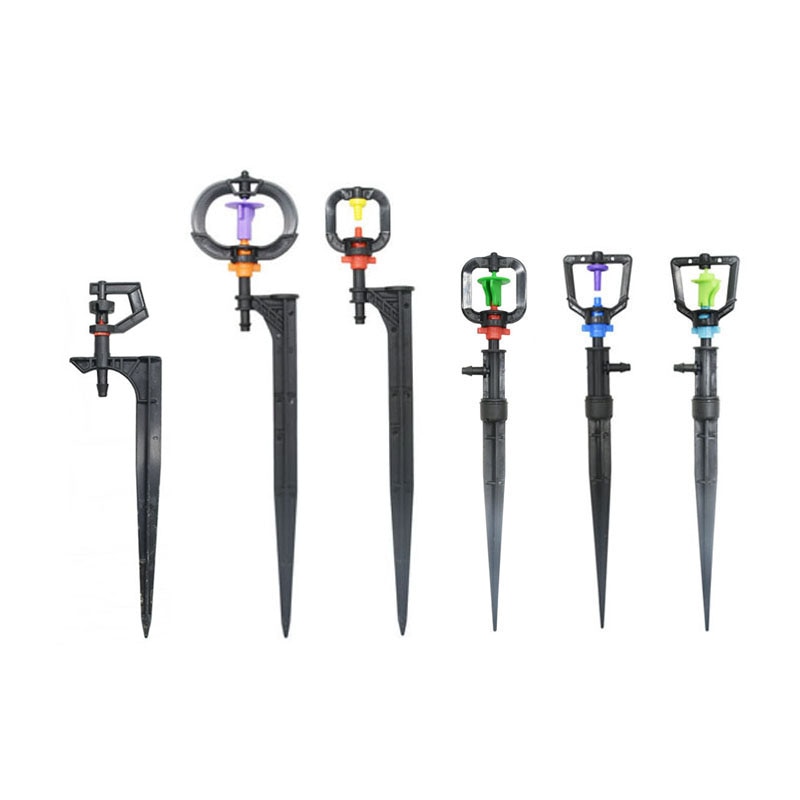 Garden rotating sprinkler nozzles With nozzle support garden watering sprinklers for lawn garden greenhouse micro irrigation 5pc