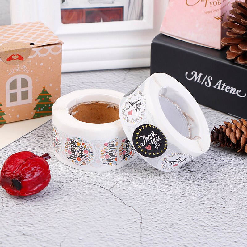 Thank You Stickers Seal Labels Cute Stickers 500Pcs Per Roll Stationery Sticker