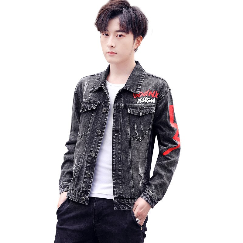 Veste en denim pour homme, veste coréenne tout-assorti pour étudiant, ample, rétro, couleur délavée, veste pour adolescent, printemps et automne