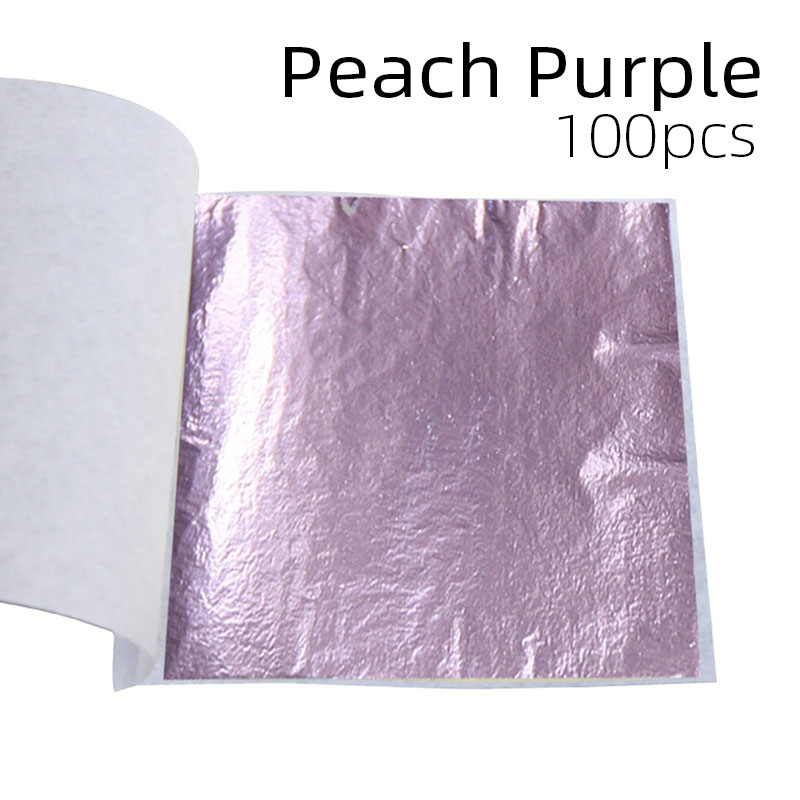 100 Stuks Sliver Koperfolie Papier Imitatie Bladgoud Vellen DIY Hand Nagel Ambachten Glanzend Vergulden Decor Art Lijnen Muur veelkleurig: Chocolade