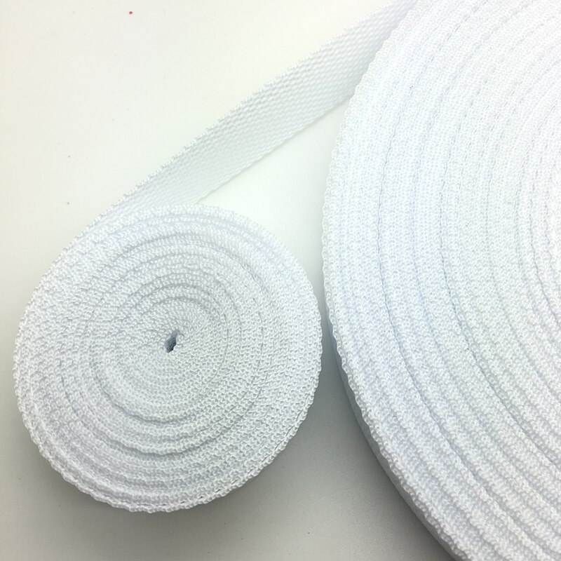 10 yards 30mm breda band nylonband ryggsäcksband säkerhetsbälte plocka färg: Vit
