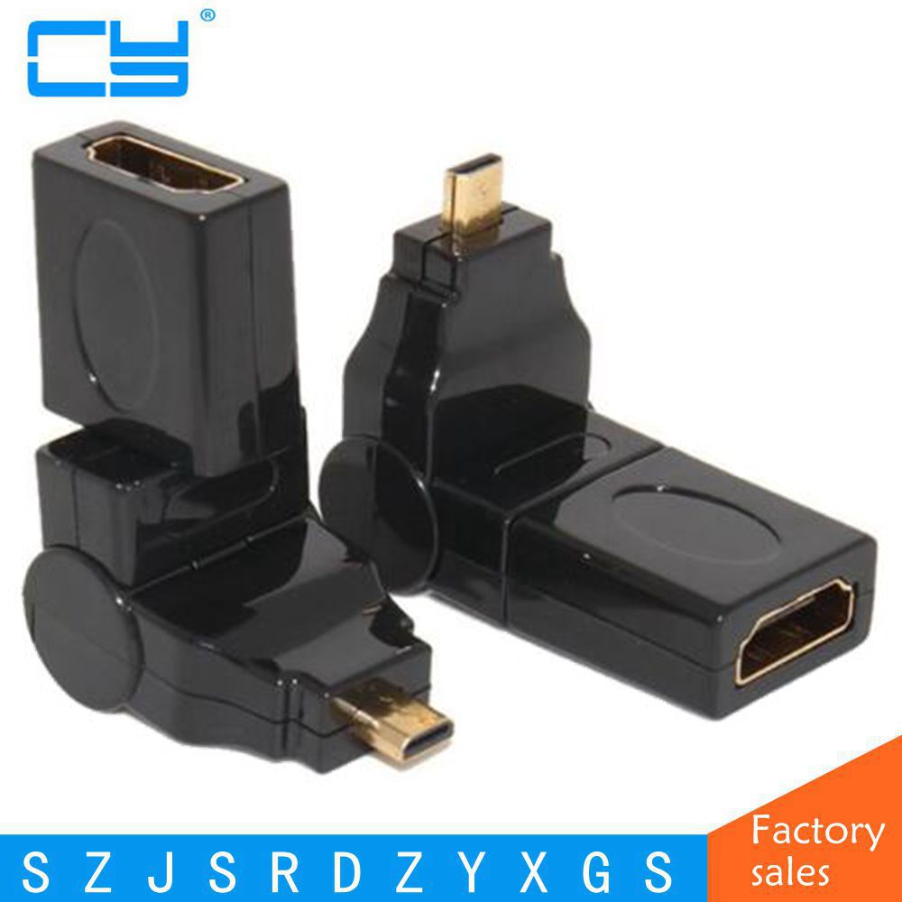 1 stks Micro HDMI Man HDMI Vrouwelijke Kabel Adapter 180/360 Graden Rotatie Connector