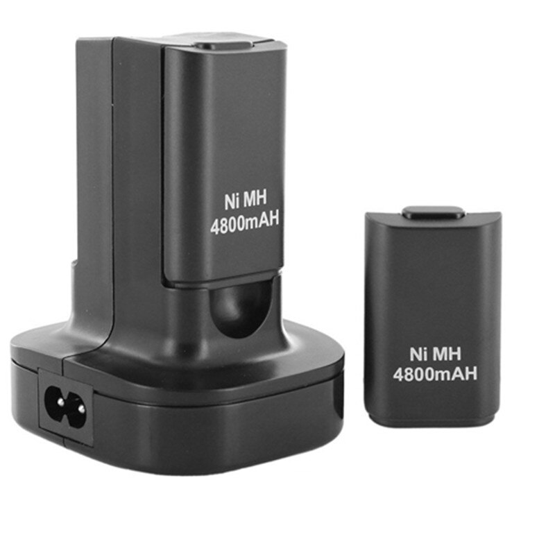 Top Dual Charger Dock Station Met 2 Stuks 4800Mah Oplaadbare Batterij Led Opladen Licht Voor Xbox 360 Controller Eu plug