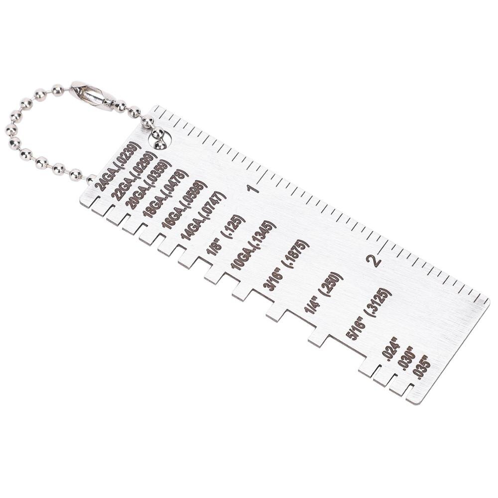 Stainless Steel Wire/Metal Sheet Thickness Gauge Welding Gage Plated Size Inspection Tool