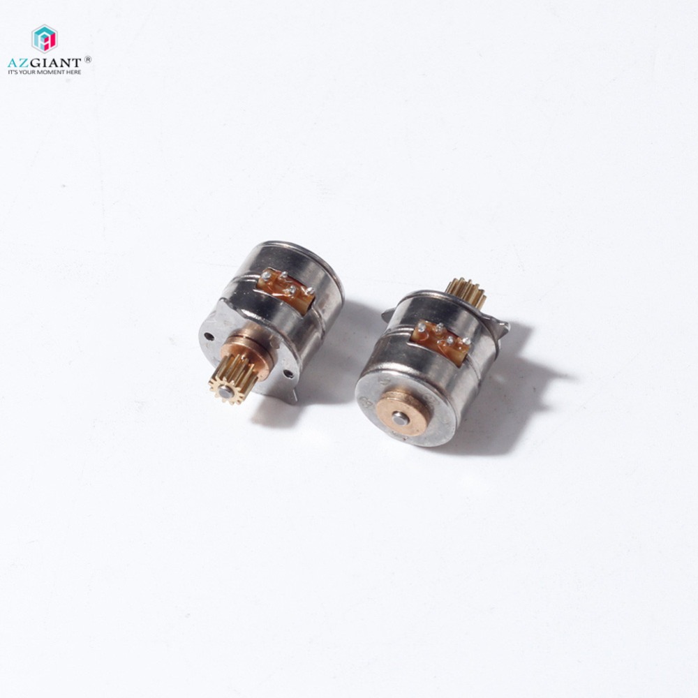 4pcs/lot 2 phase 4 wire DC Mini motor Micro stepper motor 10MM stepper motor with Copper Gear