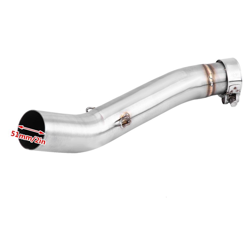 Motorcycle Exhaust Pipe can connect with 51mm muffler pipe won't rust Especially for Benelli BN302 TNT 300 #1