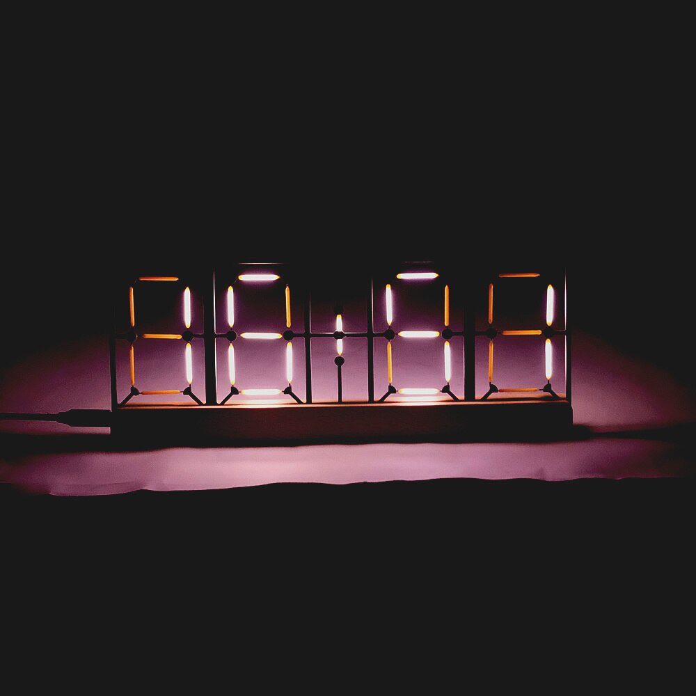 Candle light / Analog glow tube/ Ceramic Filament lamp clock / Retro desktop / Simple style with remote control Night light