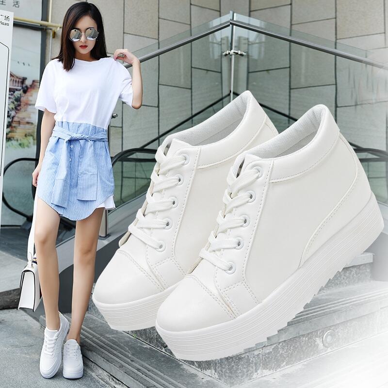 Tleni spring sports shoes increased female running shoes students wild thick white sports shoes women ZW-63