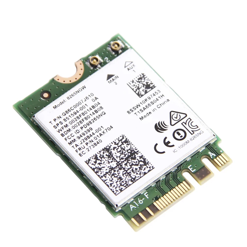 Wireless-AC 8265 Dual Band 2.4G/5Ghz Wifi Bluetooth Wlan Per 8265NGW NGFF 802.11ac 867Mbps 2x2 MU-MIMO BT 4.2 Scheda