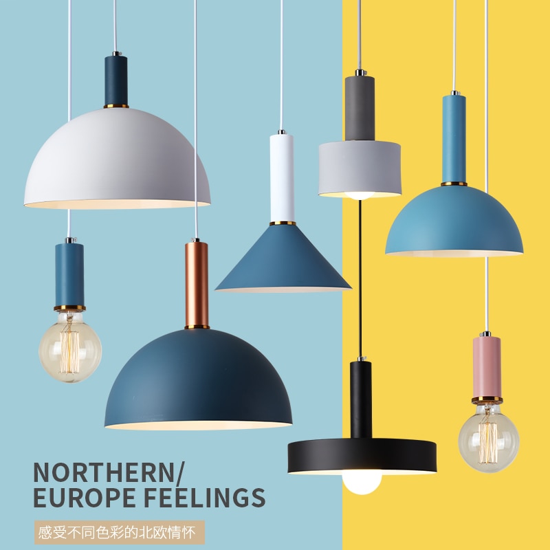 Drie scandinavische kroonluchters restaurantlamp led moderne minimalistische barlamp aluminium industriële wind