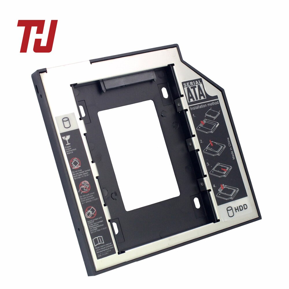 Thu 9.5mm sata 3 interface 2.5 '' harddiskbeslag ssd adapter optibay hdd caddy dvd cd-rom kabinet adapter taske til bærbar pc
