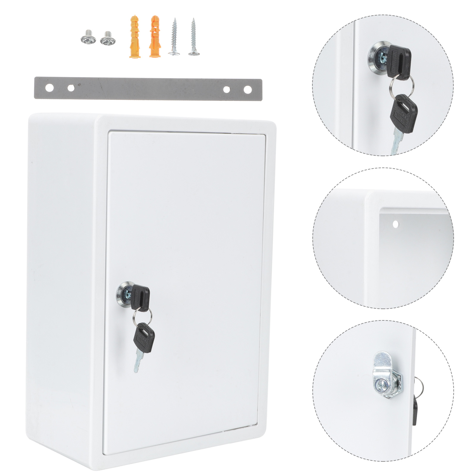 Cerradura de caja montable en la pared para segura, caja de plástico duradera para contenedor de almacenamiento de , caja ganizer de correo