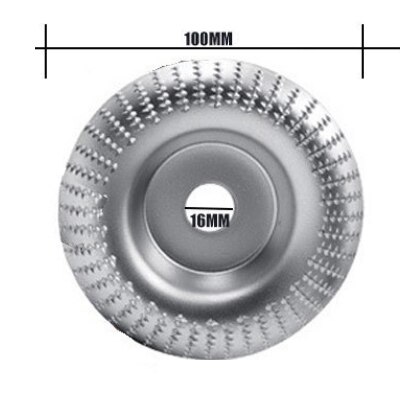 16mm/22mm Grinder Wheel Disc Wood Angle Grinding Wheel Abrasive Disc Tools Rotary Disc Sanding Wood Carving Tool: silver 16 100mm
