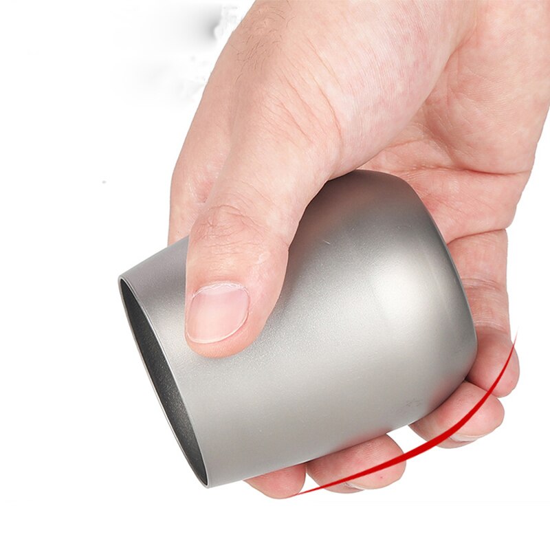 Titanium Mokken Double Muur Titanium Mok, 120Ml Double-Layer Titanium Mok Koffie Cup, kerst Mok , Thee Melk Cup