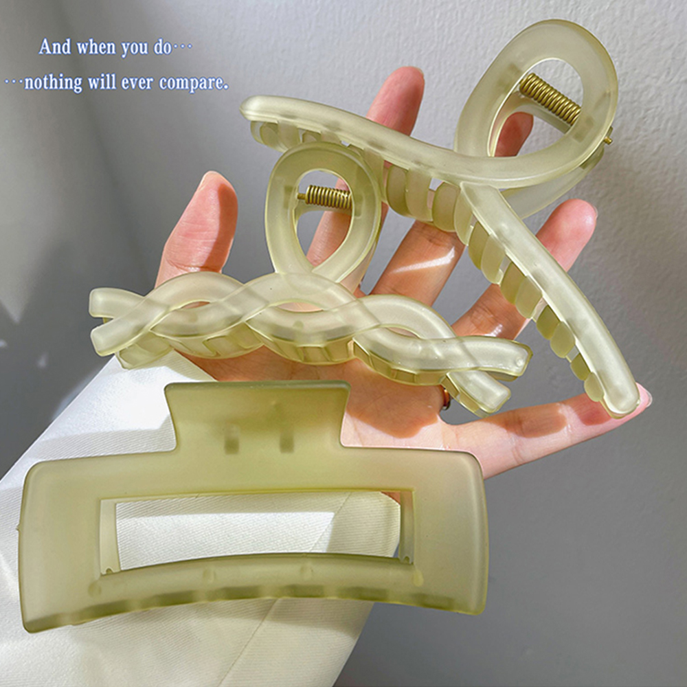 Large Jelly Acrylic Hair Claw Geometric Crab Hair Clips For Women Large Size Hairpin Shark Clips Summer Headwear
