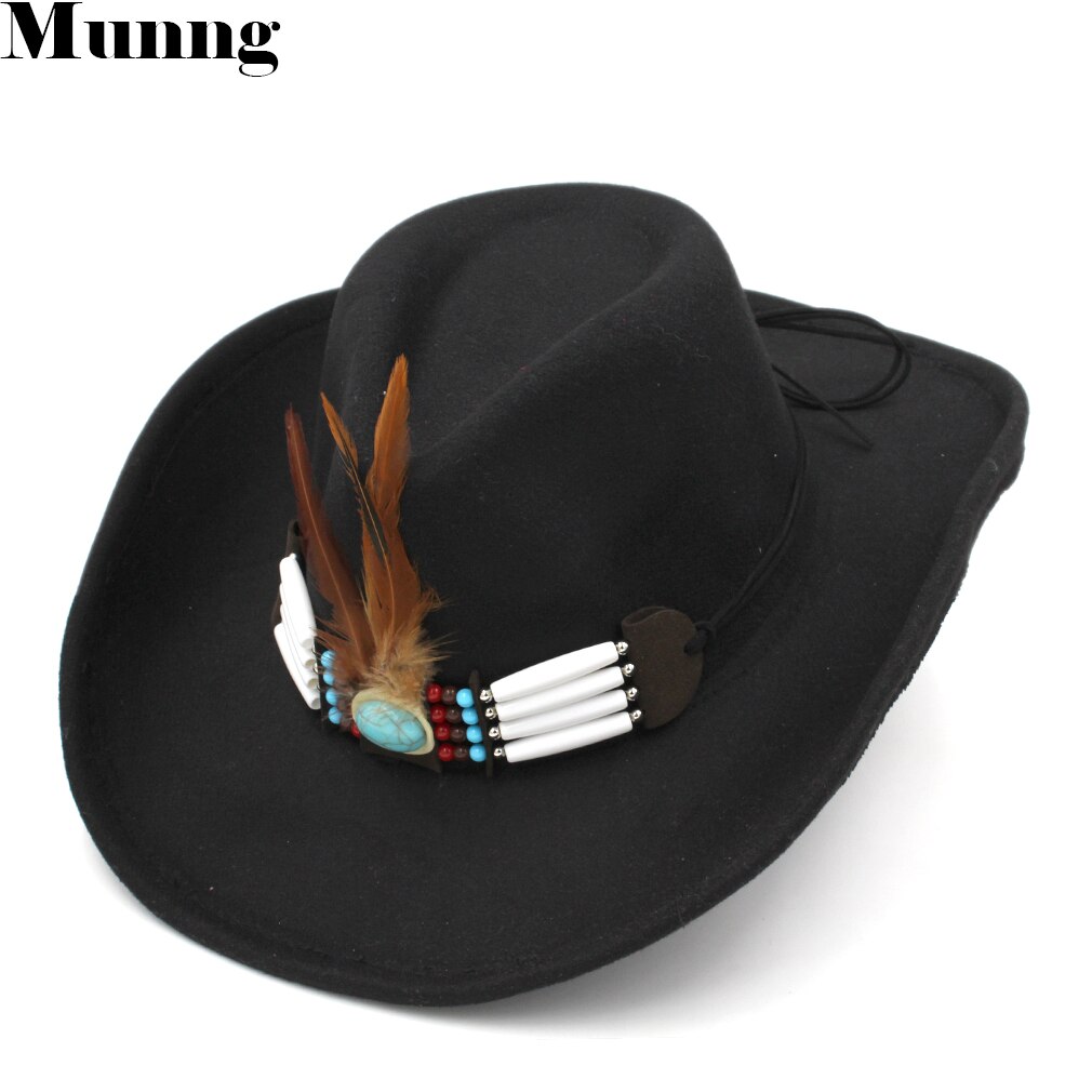 Western Cowboyhut – Leichter Cosplay-Hut Mit Breiter Krempe Für Männer & Frauen (56–58 Cm)