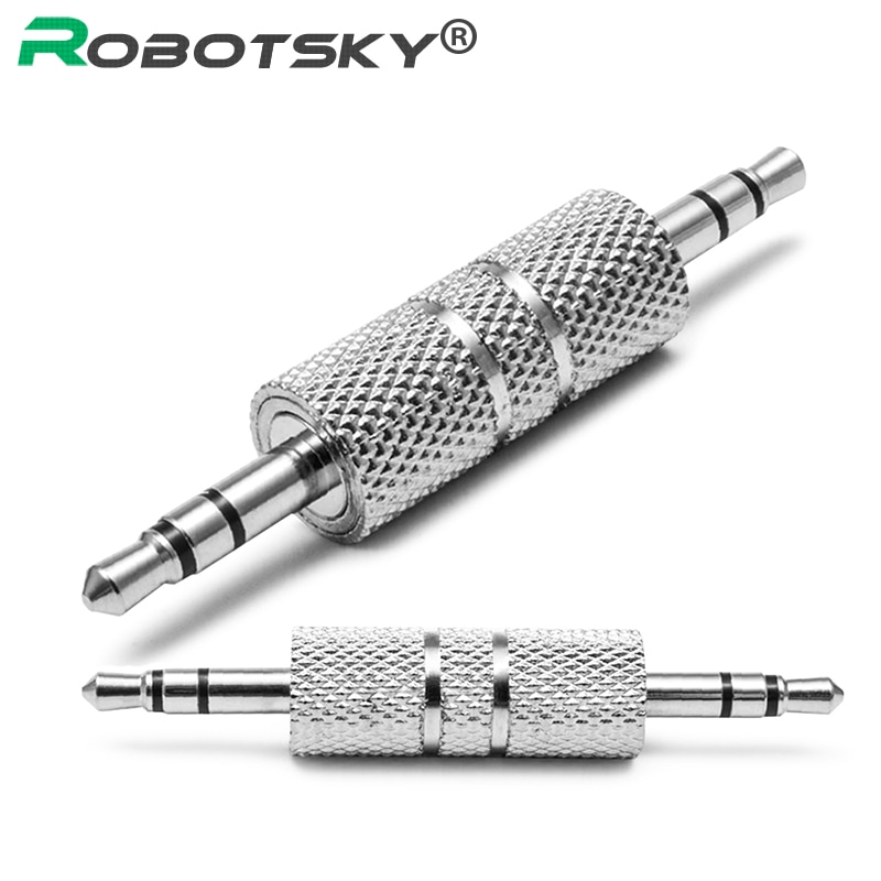 Gold Plated 3.5mm Stereo Male to Male Audio Headphone Adapter Jack Coupler Straight Convert Connector for Earphone MP3