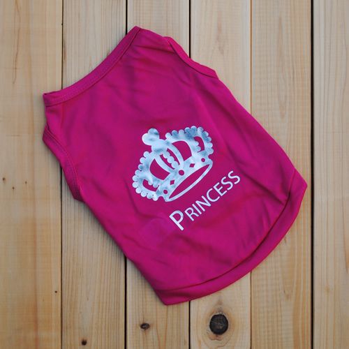 Red Crown Pattern Pet Clothes for Dogs Vest Japanese Dog Clothes Summer Soft Comfortable Breathable Pet Dog Clothes for Pitbulls