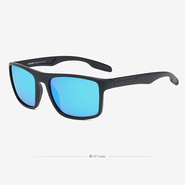 Kdeam firkantede polariserede solbriller mænd fiskeri udendørs solbriller fotokromiske linse solbriller super lette briller stel ce  h6: C4 blåt spejl