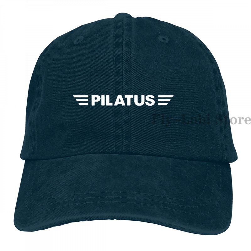 Pilatus-gorra de béisbol de aviación para hombre y mujer, gorro de camionero ajustable a la: 2-Navy